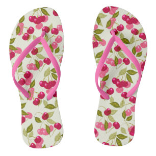 The red cherry . flip flops