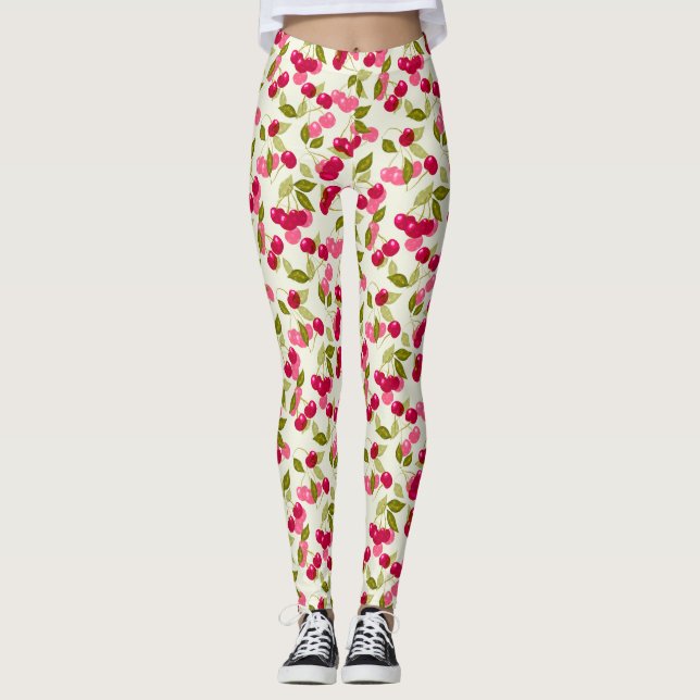 The red cherry . leggings (Front)