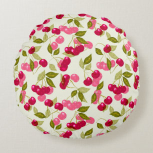 The red cherry . throw pillow