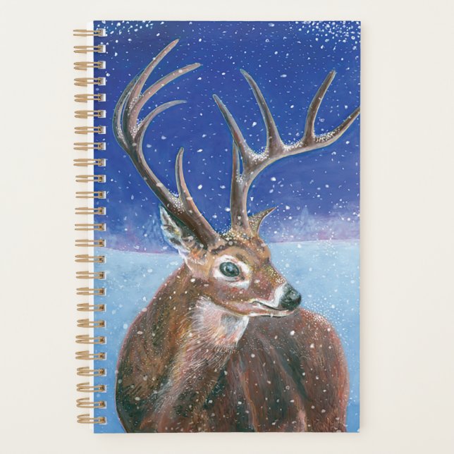 The Red Deer (Cervus elaphus) in Winter Planner (Front)