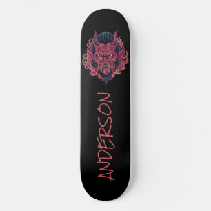 The Red Demon Head Devil Personalised Skateboard