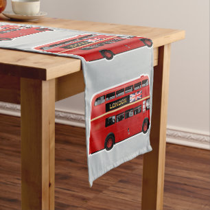 The Red Double-Decker London Bus Short Table Runner
