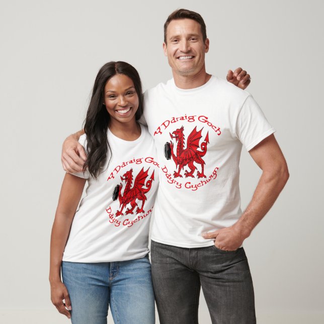 The Red Dragon Inspires Action Welsh Rugby Red T-Shirt (Unisex)