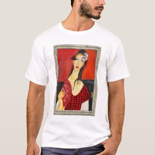 The Red Fan (based on Modigliani's painting) T-Shirt