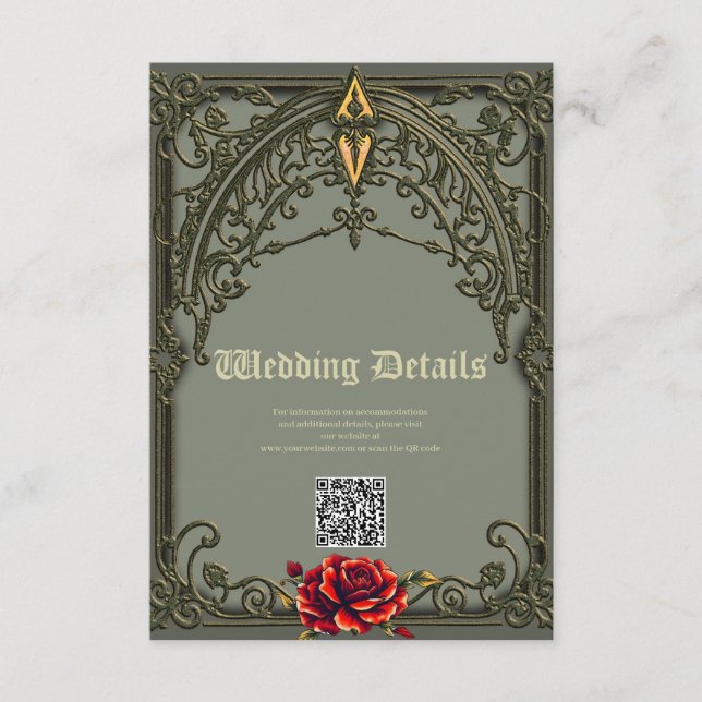 The red flower, the blossom of affection.  enclosure card (Front)