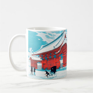 The Red Gate of Hongo in Snow by Hiroaki Takahashi Coffee Mug