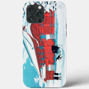 The Red Gate of Hongo in Snow by Hiroaki Takahashi iPhone 13 Pro Max Case