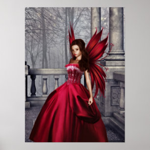 The Red Glamour Fairy Poster