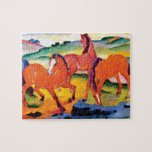 The Red Horses by Franz Marc Jigsaw Puzzle (Horizontal)