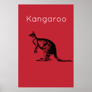 The Red Kangaroo Modern Wall Art