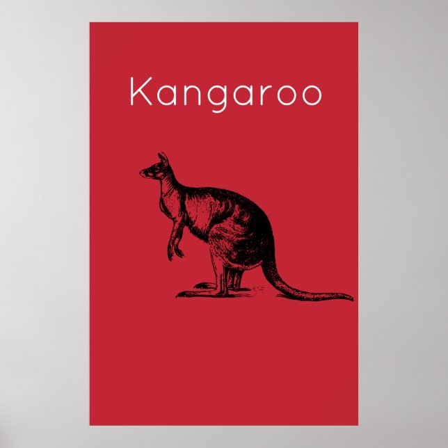 The Red Kangaroo Modern Wall Art (Front)