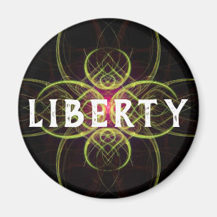 The Red Medallion Liberty or your name Magnet