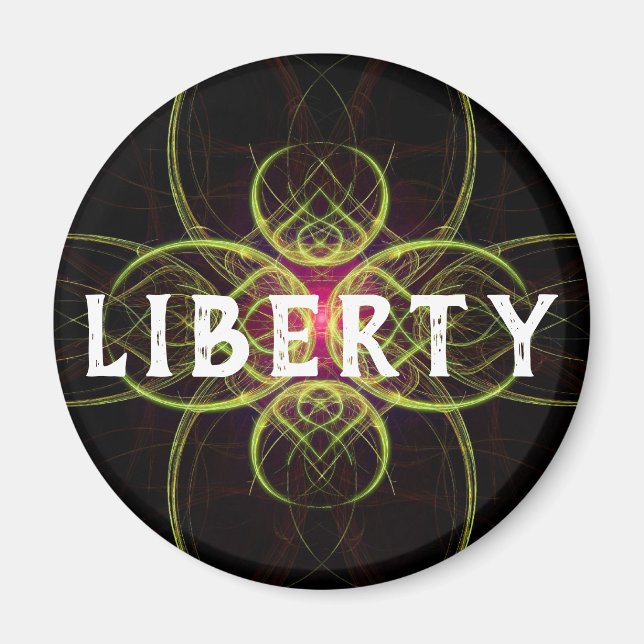 The Red Medallion Liberty or your name Magnet (Front)