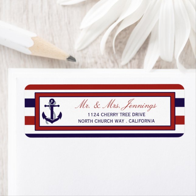 The Red & Navy Nautical Anchor Wedding Collection (Insitu)
