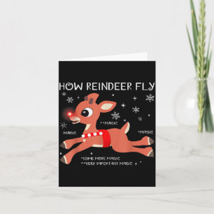 The Red-nosed Reindeer How Reindeer Fly Christmas Card