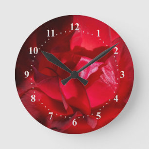 The red of autumn round clock