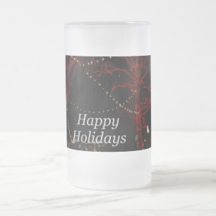 The Red Pair Greetings Frosted Glass Beer Mug