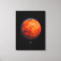 The Red Planet: Mars Watercolor