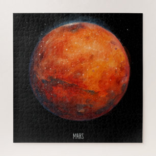 The Red Planet: Mars Watercolor Jigsaw Puzzle