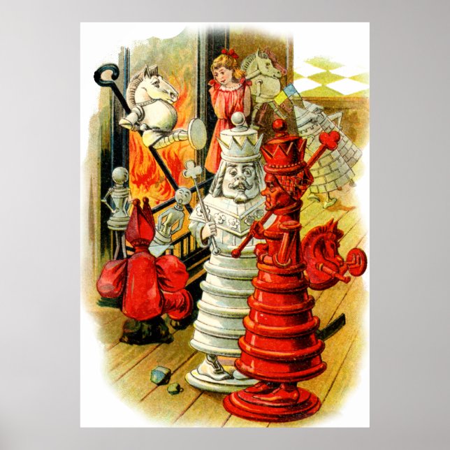 The Red Queen and the White King in Wonderland Poster (Front)