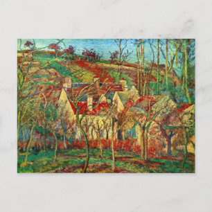 The red roofs by Camille Pissarro Postcard