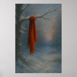 The Red Scarf – Bright Against the Stillness Poster