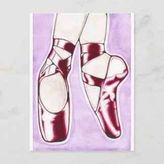 The Red Shoes ballet slippers Postcard