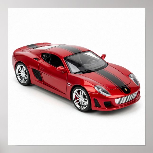 The Red Sports Car Poster (Front)