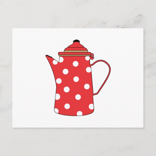 The Red Teapot Postcard (Front)