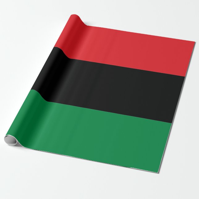 The Red, The Black, & The Green Wrapping Paper (Unrolled)