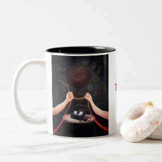 The Red Thread of Fate Aesthetic Soulmates Two-Ton Two-Tone Coffee Mug