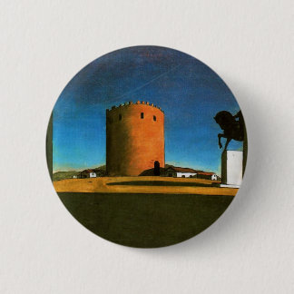 The red tower by Giorgio de Chirico 1913 6 Cm Round Badge