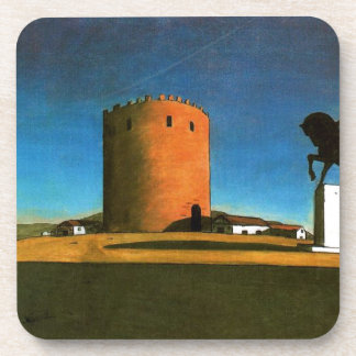 The red tower by Giorgio de Chirico 1913 Coaster