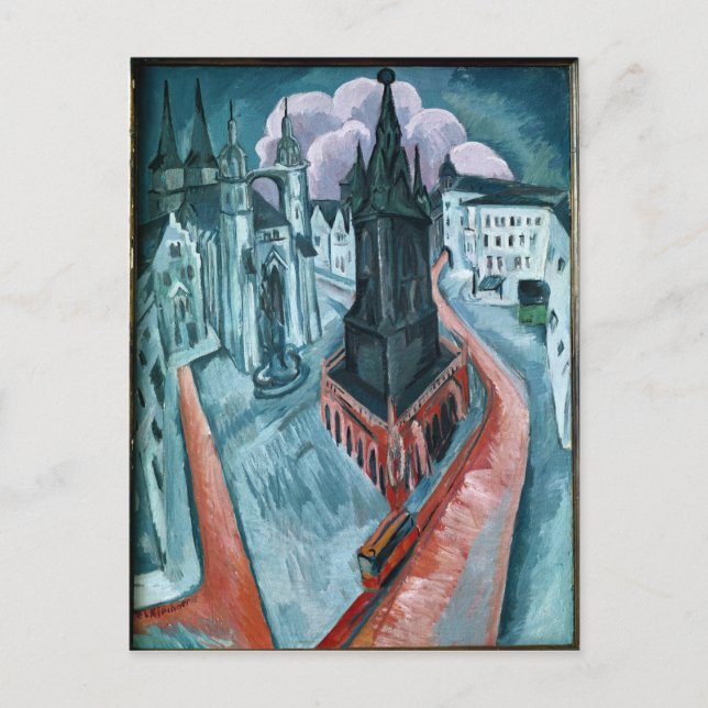 The Red Tower in Halle, 1915 Postcard (Front)