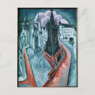 The Red Tower in Halle, 1915 Postcard