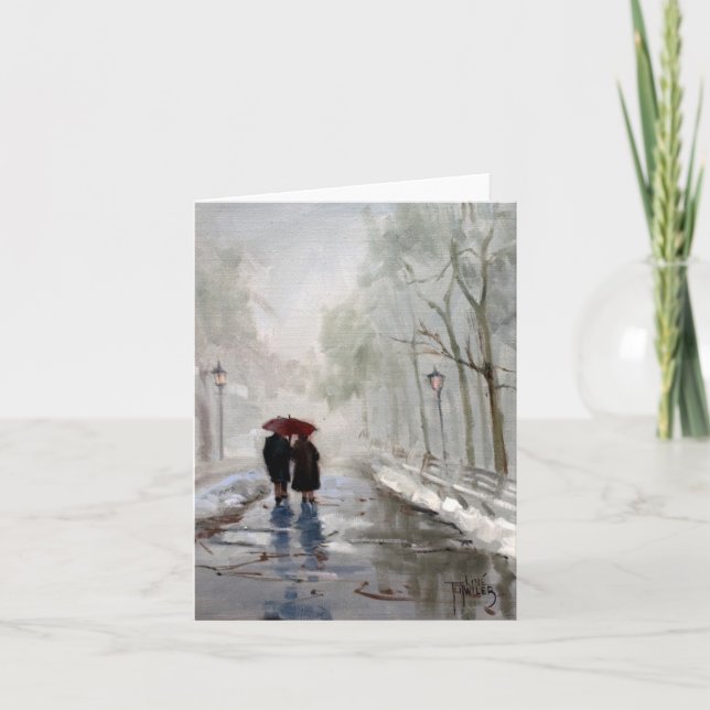 The Red Umbrella Note Card (Front)