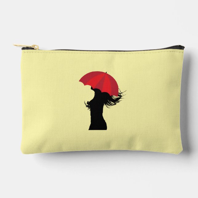 The Red Umbrella Small Accessory Pouch (Front)