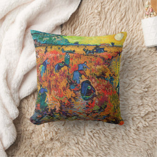 The Red Vineyard by Van Gogh Cushion