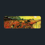 The Red Vineyard by Vincent van Gogh<br><div class="desc">The Red Vineyard by Vincent van Gogh is a vintage fine art post impressionism daily life landscape painting featuring peasant farmers working in a fields on a farm at sunset. It was the only painting sold during van Gogh's lifetime. About the artist: Vincent Willem van Gogh was a Post Impressionist...</div>