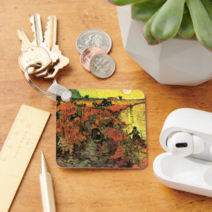 The Red Vineyard by Vincent van Gogh Key Ring
