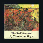 The Red Vineyard by Vincent van Gogh Magnet<br><div class="desc">The Red Vineyard by Vincent van Gogh is a vintage fine art post impressionism daily life landscape painting featuring peasant farmers working in a fields on a farm at sunset. It was the only painting sold during van Gogh's lifetime. About the artist: Vincent Willem van Gogh was a Post Impressionist...</div>
