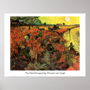 The Red Vineyard by Vincent van Gogh. Poster
