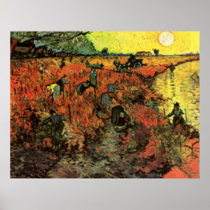 The Red Vineyard by Vincent van Gogh. Poster