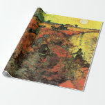 The Red Vineyard by Vincent van Gogh Wrapping Paper<br><div class="desc">The Red Vineyard by Vincent van Gogh is a vintage fine art post impressionism daily life landscape painting featuring peasant farmers working in a fields on a farm at sunset. It was the only painting sold during van Gogh's lifetime. About the artist: Vincent Willem van Gogh was a Post Impressionist...</div>