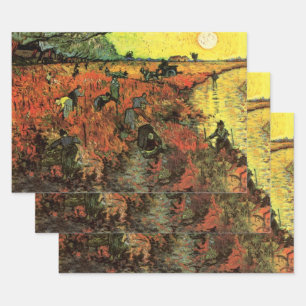 The Red Vineyard by Vincent van Gogh Wrapping Paper Sheet