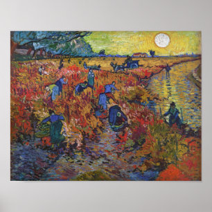 The Red Vineyard   Vincent van Gogh   Poster
