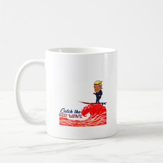 The Red Wave Coffee Mug (Left)
