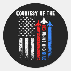 The Red White And Blue 4th Of July Patriotic Classic Round Sticker
