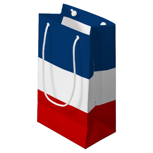 The Red White and Blue Gift Bag - Small, Glossy (Front Angled)