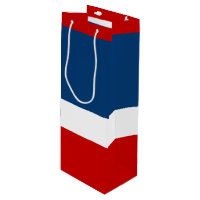 The Red White and Blue - Wine  Gift Bag, Glossy